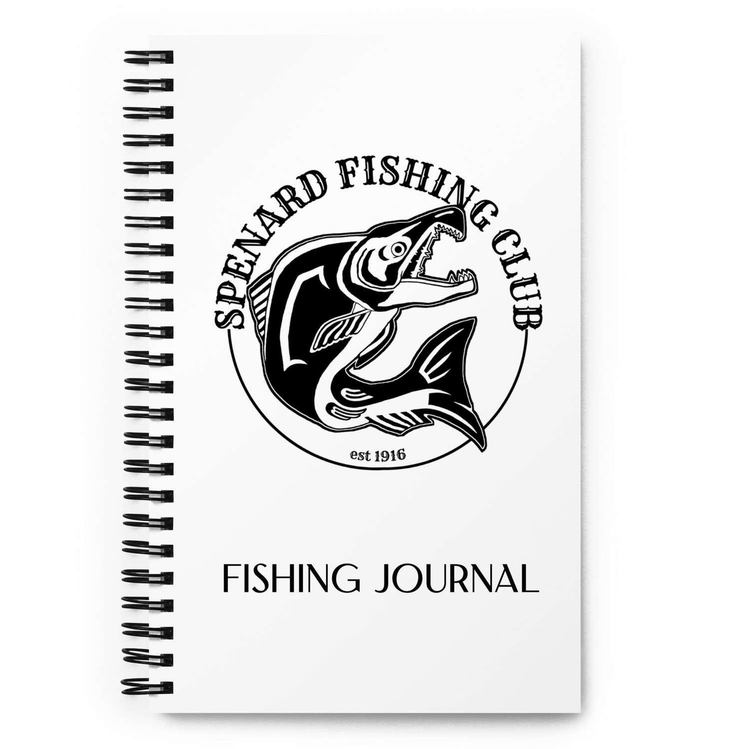 a market bag with the spenard fishing club logo, a sockeye flipping.