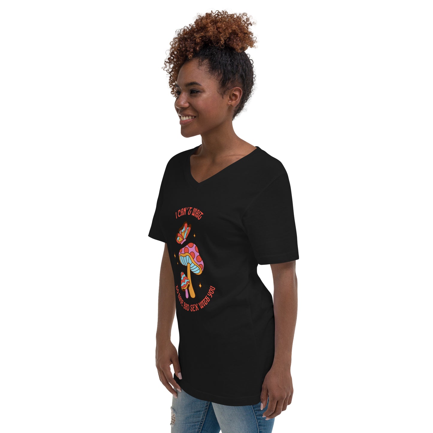 Unisex Short Sleeve V-Neck T-Shirt